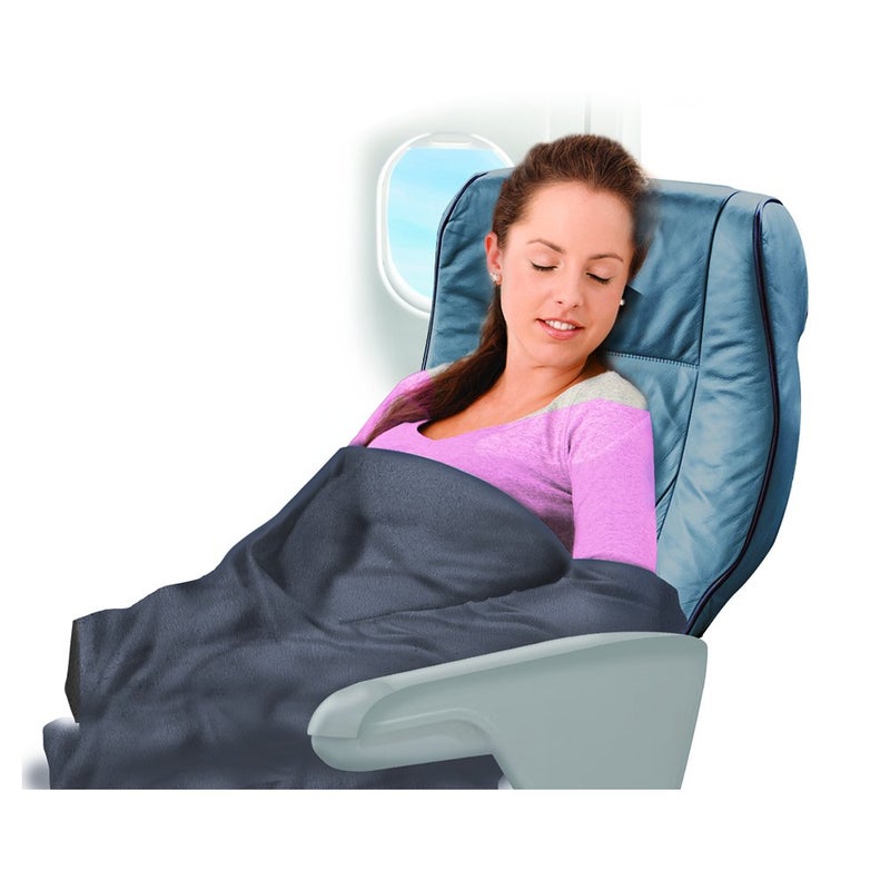 Cloudz Cozy Fleece Airplane Travel Blanket for Your Flight, Car, Camping, Home or Comforting Warmth Anywhere! - Fuchsia - Image 3