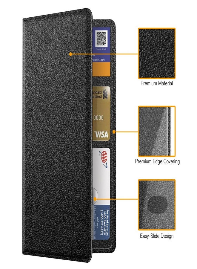 FINPAC Car Registration and Insurance Card Holder, Vehicle Glove Box Card Organizer Wallet, ID Card Holder for Essential Automobile Documents, Black - Image 3