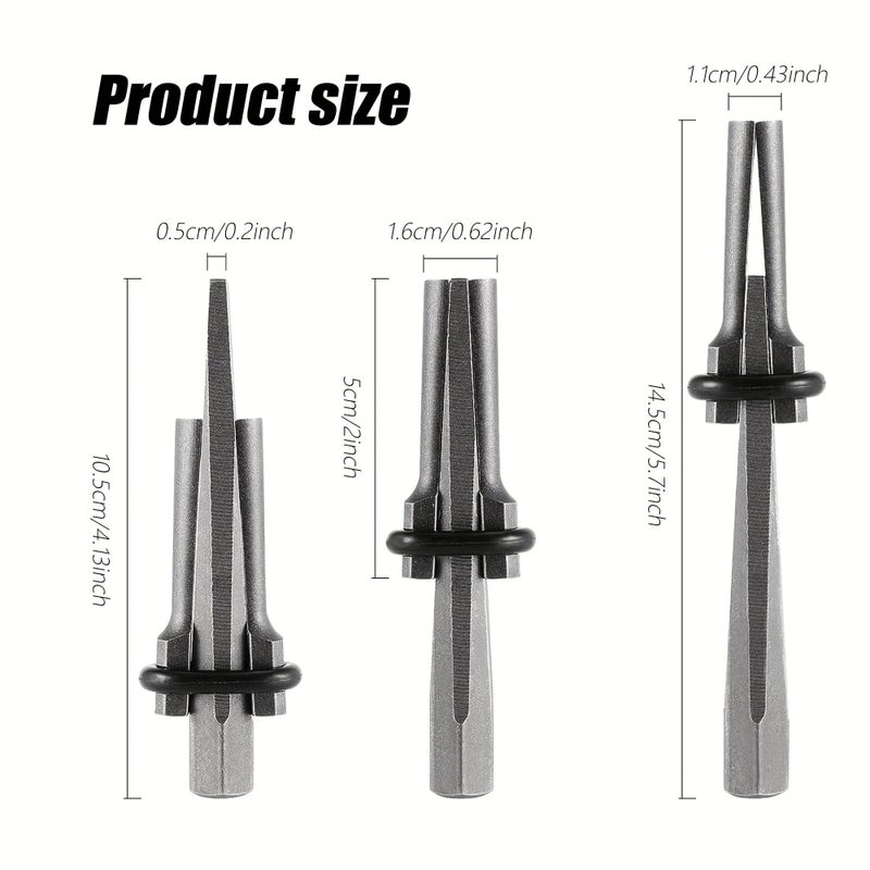 6 Piece Stone Splitting Tool Set With Wedges And Feather Shims For Concrete And Rock - Image 2
