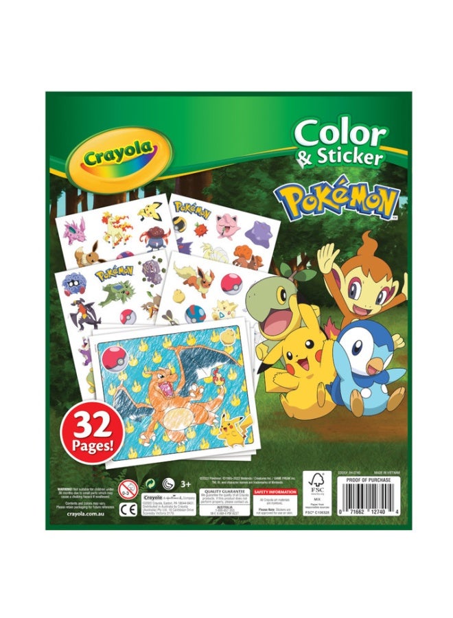 Crayola لون وملصق، بوكيمون - Image 2