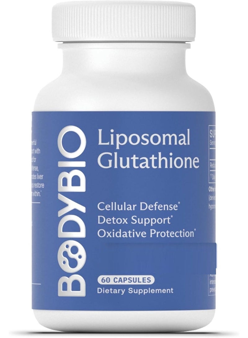 BodyBio Liposomal Glutathione - Master Antioxidant for Cellular Protection, Advanced Liposomal Absorption for Detox & Toxin Removal - Image 1