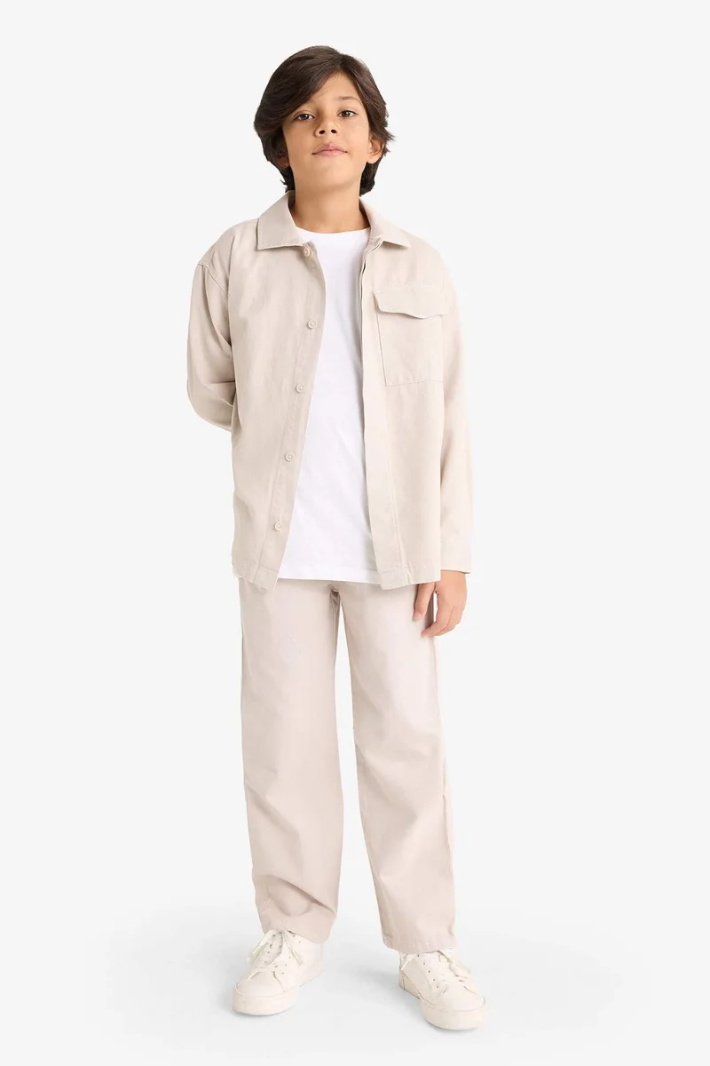ديفاكتو Oversize Fit Long Sleeve Shirt