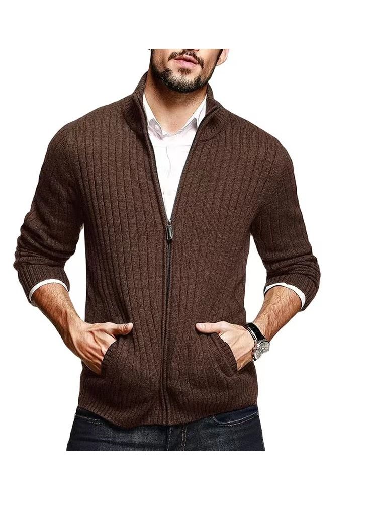 Loquat New Fall/winter Sweater Men's Solid Color Half Turtleneck Sweater  - Image 1