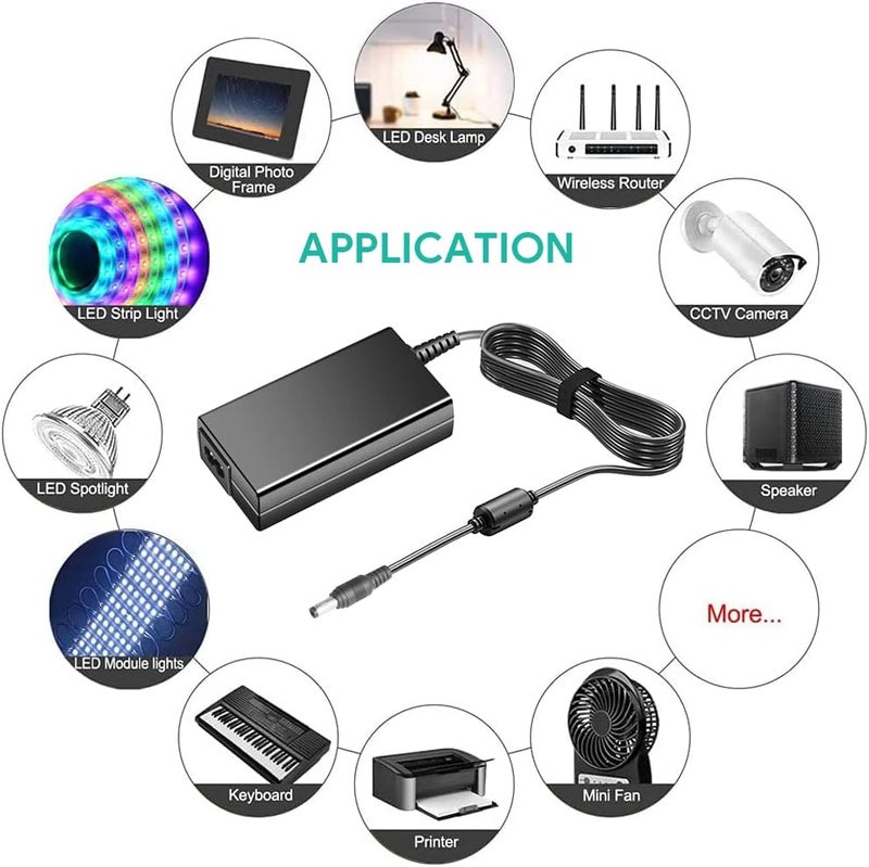 اتش كي واي شاحن مزود طاقة عالمي DC 24V لآلة النقش والقطع بالليزر ORTUR Laser Master 2 S2-SF LU4-SF LU4-LF LU2-2، ومكبر صوت Denon Heos 7 HS2، ومكبر سماعات الرأس Creative Sound Blaster X7 - Image 2