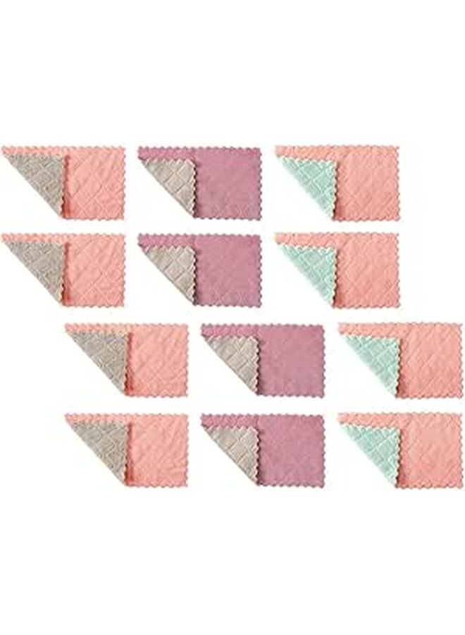 20Pcs Microfiber Double Layer Absorbent Kitchen Dish Towels Non Stick Oil Cleaning Cloths - Image 1