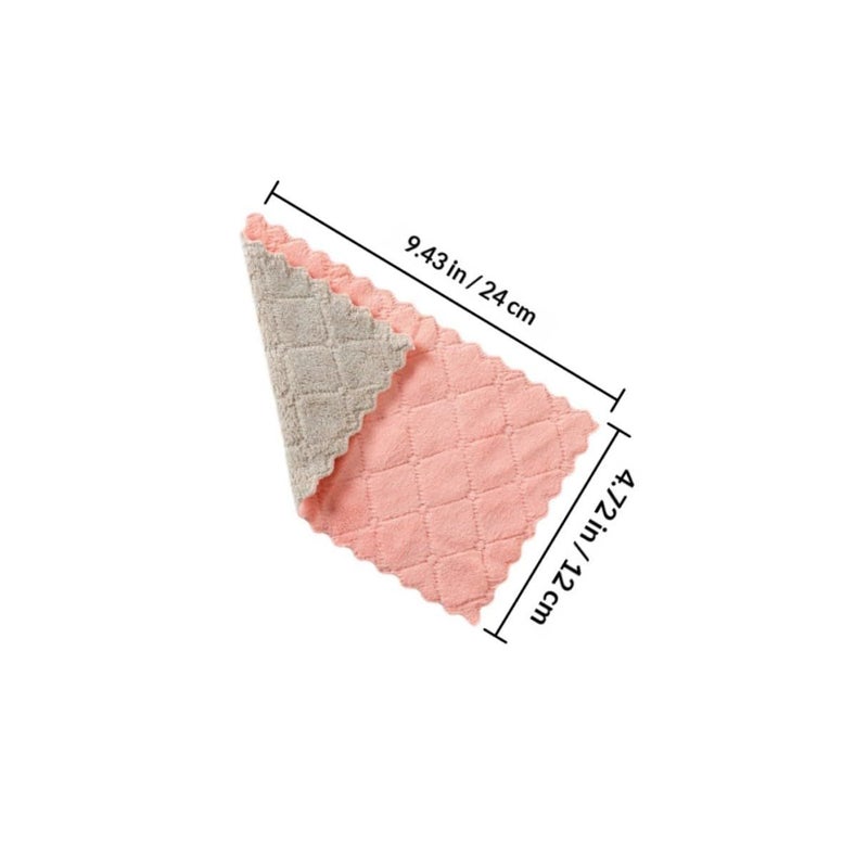 20Pcs Microfiber Double Layer Absorbent Kitchen Dish Towels Non Stick Oil Cleaning Cloths - Image 3