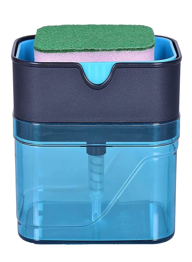 Ankur 2 in 1 Soap Dispenser Sponge Holder for Dishwasher Liquid, Liquid Dispenser Through Pump - Image 4