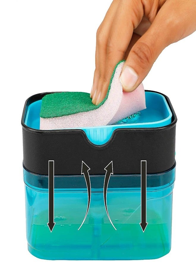 Ankur 2 in 1 Soap Dispenser Sponge Holder for Dishwasher Liquid, Liquid Dispenser Through Pump - Image 5