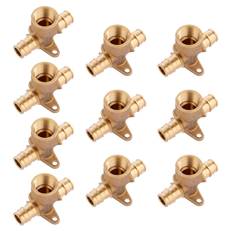 تركيب نحاسي كامل التدفق EFIELD Pex A 12 Pex x 12 NPT Dropear Tee F1960PEX196009010PCS