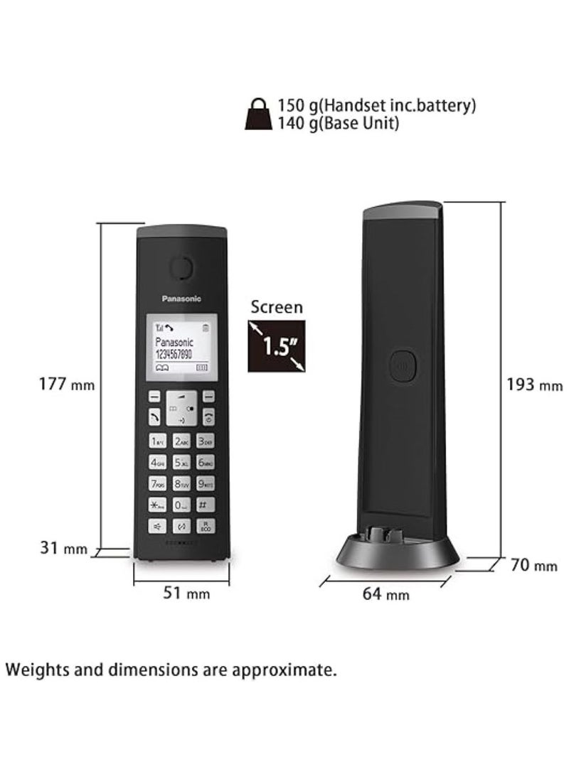 Panasonic KX-TGK210 Digital Cordless Phone -Black