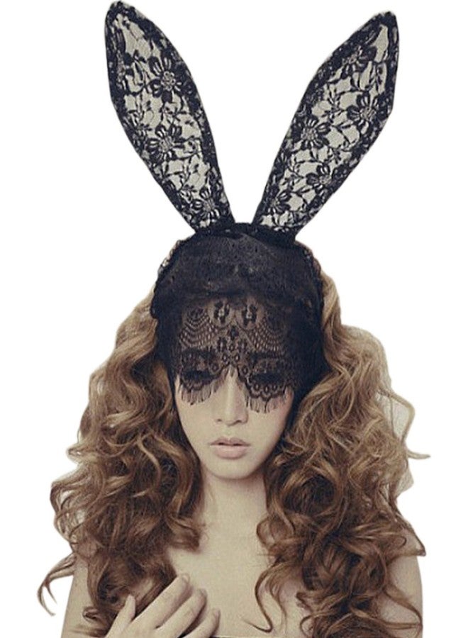 إيلاندي طوق رأس دانتيل مثير بتصميم آذان أرنب من إيلاندي، مثالي للنوادي الليلية والحفلات التنكرية والهالوين والكريسماس - Image 1