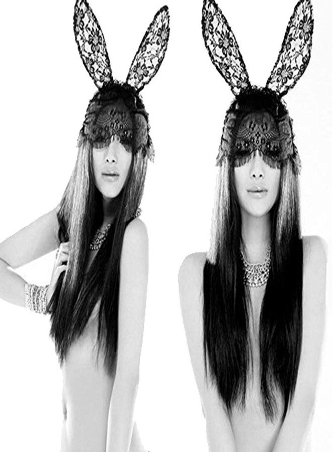 إيلاندي طوق رأس دانتيل مثير بتصميم آذان أرنب من إيلاندي، مثالي للنوادي الليلية والحفلات التنكرية والهالوين والكريسماس - Image 2