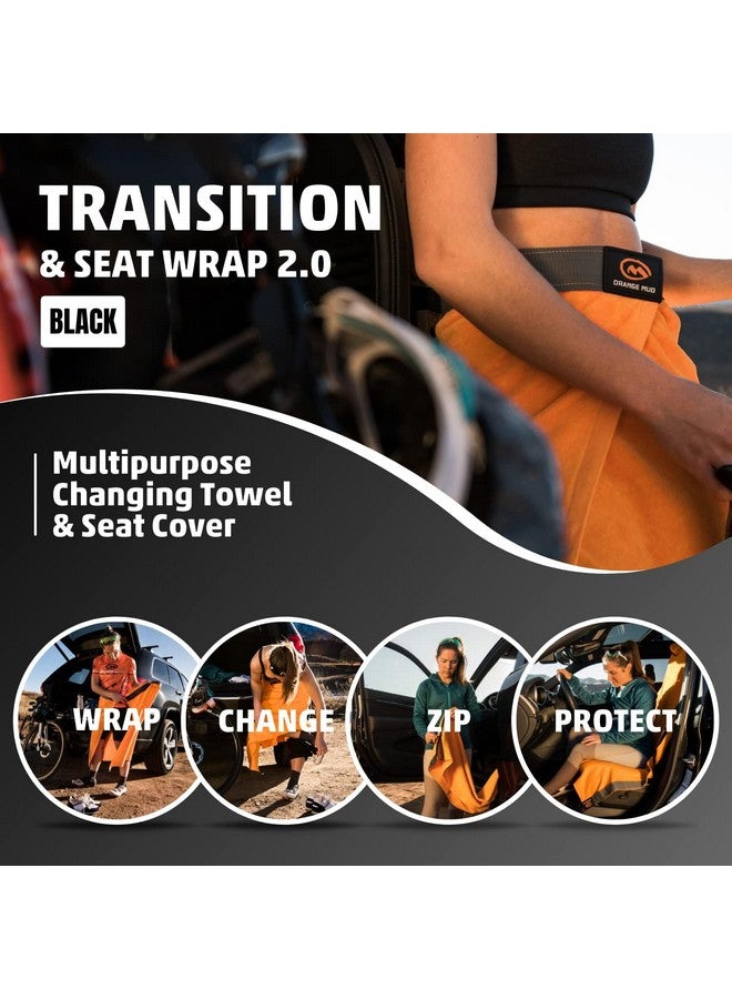 Orange Mud Transition & Seat Wrap V2.0, Automotive Seat Cover, Changing Kilt, and Multipurpose Towel (Black) - Image 2