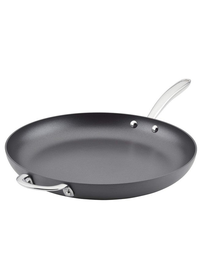 Rachael Ray 80089 Professional Hard Anodized Nonstick Frying/Fry Pan/Skillet with Helper Handle, 14 Inch - Gray - Image 1