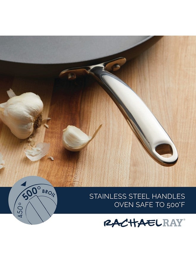 Rachael Ray 80089 Professional Hard Anodized Nonstick Frying/Fry Pan/Skillet with Helper Handle, 14 Inch - Gray - Image 4