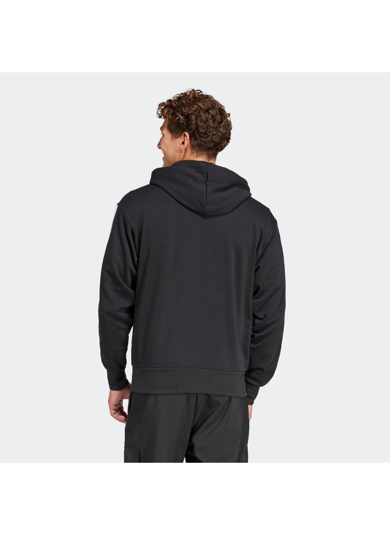Adidas Essentials Three Stripes French Terry Hoodie - Image 2