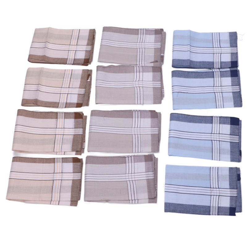 Men Cotton Handkerchiefs: Premium Full Cotton, High Damp Absorption - Sweat Absorbing Wicking, Lightweight Portable Handkerchiefs for Daily Use, Elderly, Gift Giving - Image 5