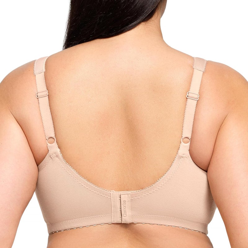 Glamorise Women's Full Figure MagicLift Cotton Wirefree Support Bra #1001 - Café - Image 2