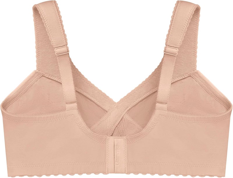 Glamorise Women's Full Figure MagicLift Cotton Wirefree Support Bra #1001 - Café - Image 5