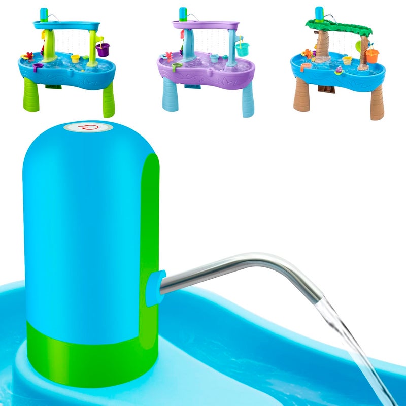 Intoypad Ultimate Water Table Pump 3 Hours of NonStop Fun Rechargeable Battery Powered Water Pump for Toddlers Water Play Sand Table Toys Accessories Summer Outdoor Game Toys for Kids Blue - Image 3