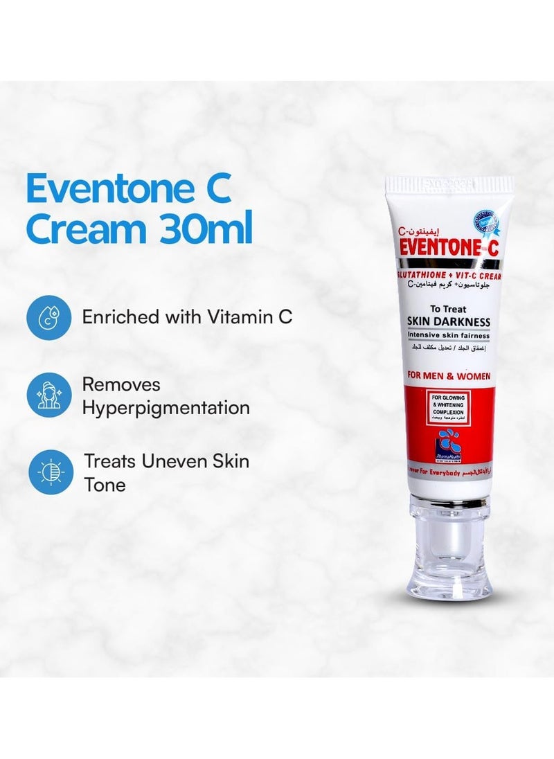 PharmaHealth - Eventone-C L-Glutathione + Vitamin C Skin Darkness Treatment Cream For Men and Women 30g - Image 1