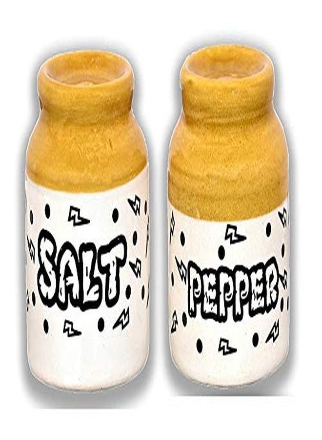 MiRiM Ceramic Salt & Pepper Shaker, Spices Shaker/Dispenser Set with Perfect Pour Holes (Set of 2) - Multicolor - Image 1