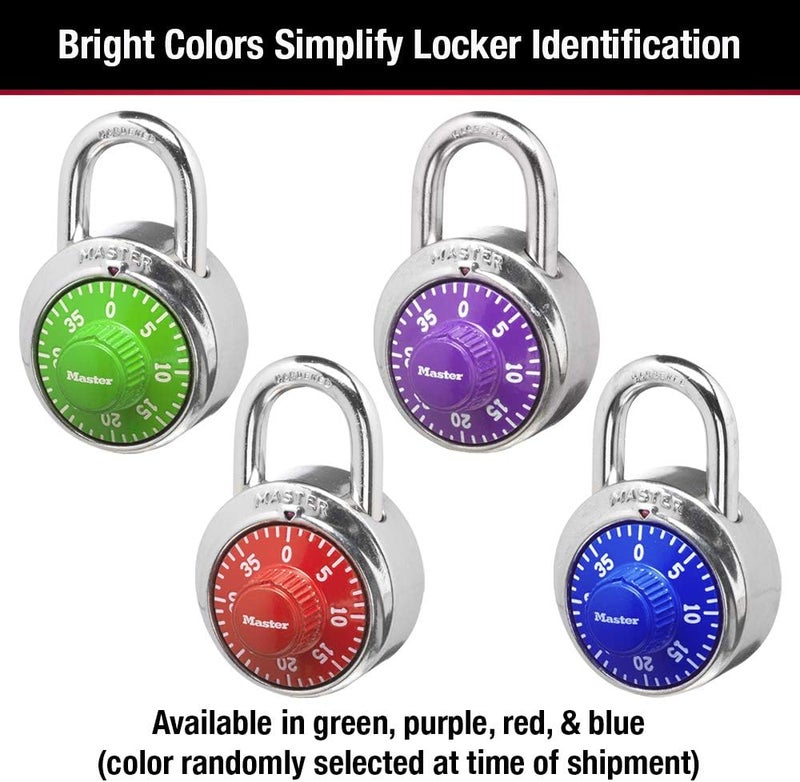 MasterLock 1505D Locker Lock Combination Padlock, 1 Pack, Colors May Vary - Image 4