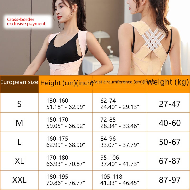 Cross-border Hot-selling Intelligent Adjusting high quality Anti-hunchback Orthosis Beautiful Back Open Shoulder Artifact Comfortable Not Stranding Orthotics Belt(Pink, XL) - Image 5