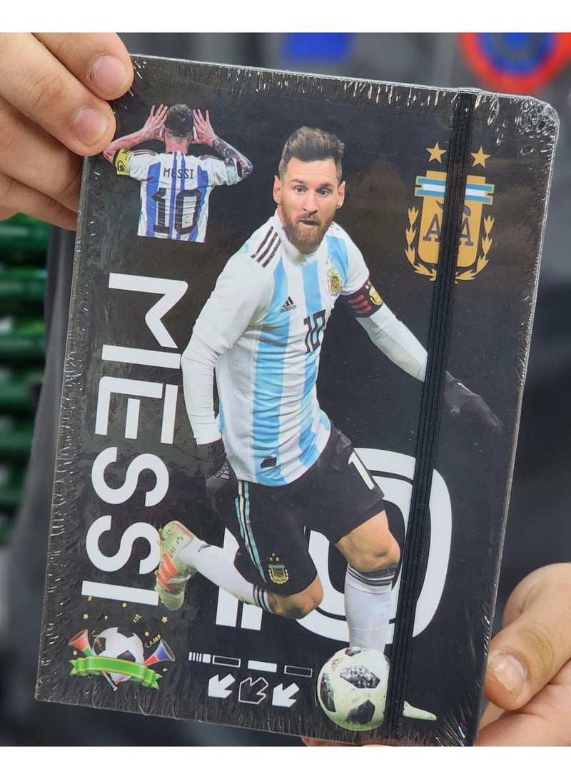 Messi Notebook with Strap, 100 Sheets, A5 - Image 1