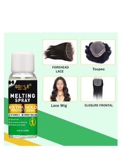 Goiple Lace Melting Spray Glue-Less Hair Adhesive for Wigs, Lace Bond Adhesive Spray Wig Melting Spray for Closure Front Extensions, Melting Spray for Lace Wigs Natural Finishing Hold Protect Edge Kit  - Image 2
