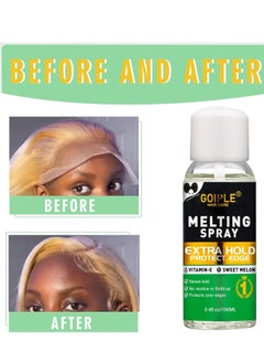 Goiple Lace Melting Spray Glue-Less Hair Adhesive for Wigs, Lace Bond Adhesive Spray Wig Melting Spray for Closure Front Extensions, Melting Spray for Lace Wigs Natural Finishing Hold Protect Edge Kit  - Image 3