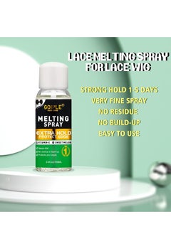 Goiple Lace Melting Spray Glue-Less Hair Adhesive for Wigs, Lace Bond Adhesive Spray Wig Melting Spray for Closure Front Extensions, Melting Spray for Lace Wigs Natural Finishing Hold Protect Edge Kit  - Image 4