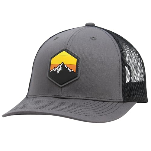 LINDO Trucker Hat - Mountain Sky (Graphite/Black) - Image 1