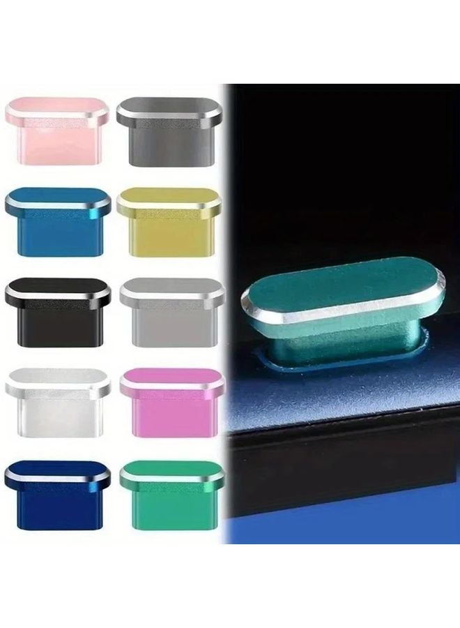 3 قطع سليكا جيل سوداء سدادات غبار معدنية لآيفون 15 برو ماكس بلس، واقي منفذ شحن نوع سي مع فرشة تنظيف - Image 5