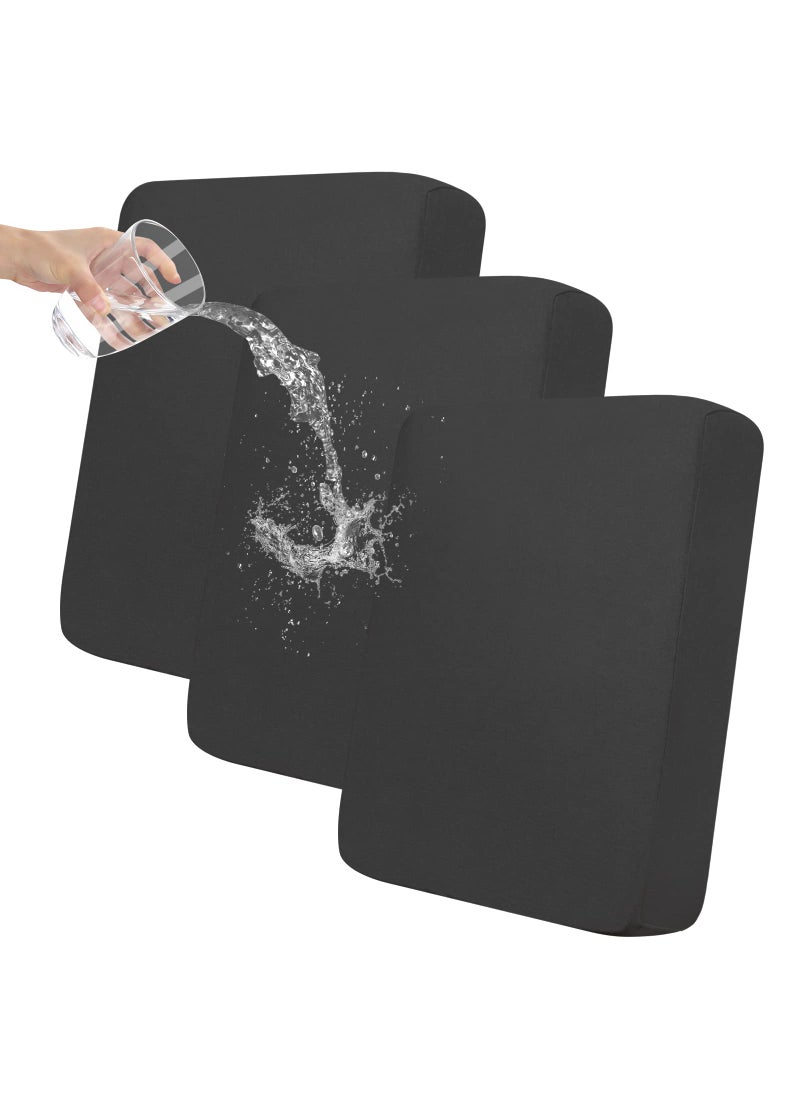 Easy-Going Easy-Going 100% Waterproof Chair Sofa Seat Cushion Slipcovers Couch Cushion Cover Stretch Furniture Protector for Kids  Pets (3-Piece Sofa Cushion  Dark Gray)  - Image 1
