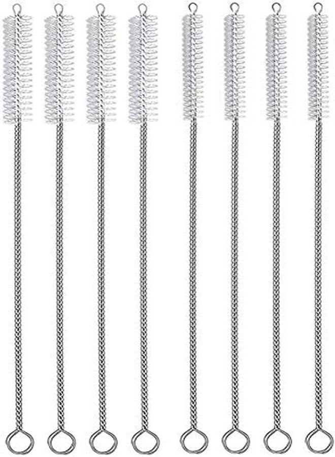 YTM 8 Pcs Cleaning Brush for Pipe, Bottle, Straw | Sliver-White (Pack of 8) - Image 1