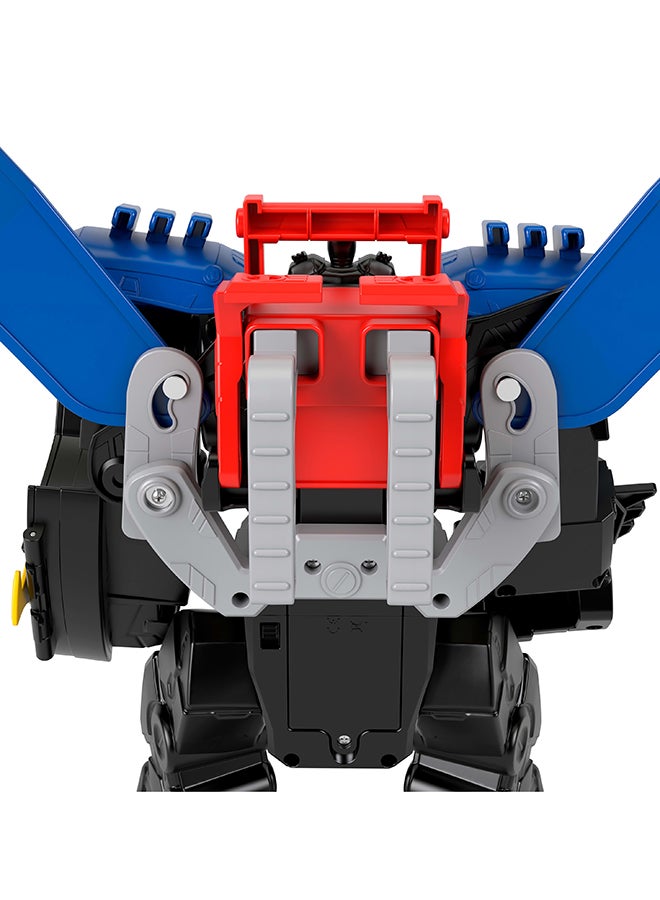 imaginext فيشر-برايس دي سي سوبر فريندز باتمان طائرة ميك مع أضواء وأصوات وحركة وشخصية عمل بطول 3 إنش، لعبة بطول 14.5 إنش تشمل قاذف وأقراص - Image 5