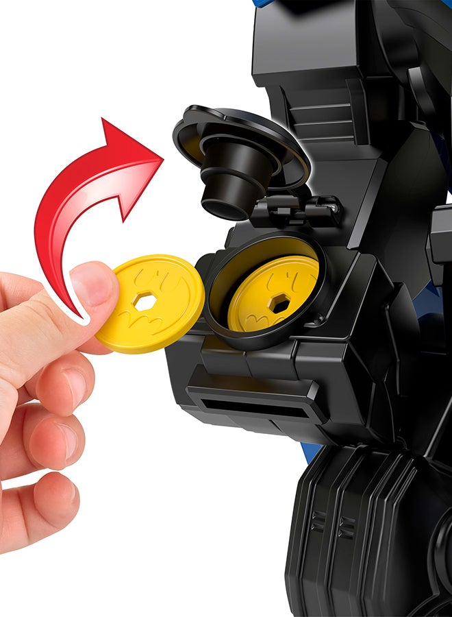 imaginext فيشر-برايس دي سي سوبر فريندز باتمان طائرة ميك مع أضواء وأصوات وحركة وشخصية عمل بطول 3 إنش، لعبة بطول 14.5 إنش تشمل قاذف وأقراص - Image 3