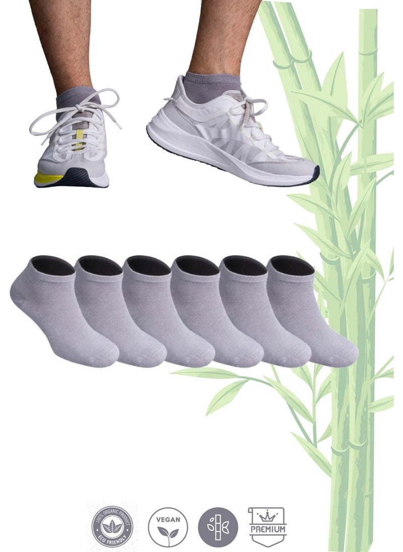 Men's 6-Piece Premium Bamboo Booties Socks Seamless - Gray - pzsku/Z391FB23B1F18C76D969FZ/45/_/1734846082/c2deddd3-f2cb-44d9-a778-f91b6e0d220c