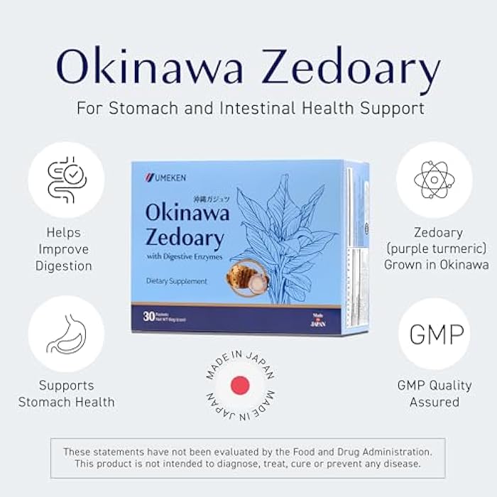 Umeken Okinawa Zedoary – Purple Turmeric with Fermented Cabbage Extract, Bitter Melon, and 5 Digestive Enzymes, Gut & Digestive Health Supplement, 1-Month Supply, 30 Count - Image 2