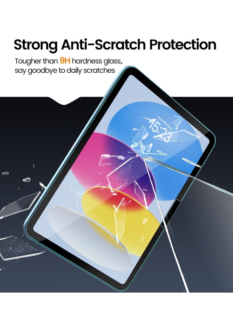 SIGood 1 Pack Screen Protector for iPad A16 2025 11th (11 inch) / 10th Generation 2022 (10.9 inch), 9H+ Hardness Tempered Glass with Easy Application Tray, Support Apple Pencil, Case Compatible, HD Clear - Image 4