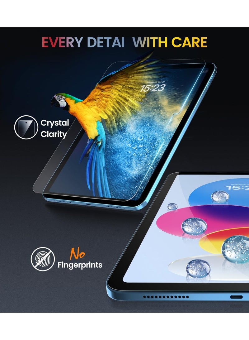 SIGood 1 Pack Screen Protector for iPad A16 2025 11th (11 inch) / 10th Generation 2022 (10.9 inch), 9H+ Hardness Tempered Glass with Easy Application Tray, Support Apple Pencil, Case Compatible, HD Clear - Image 5