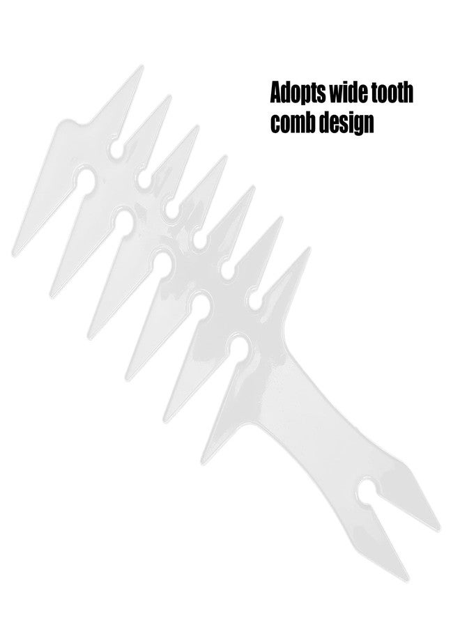 Entatial Wide Tooth Comb, Double Sided Comb 7.9 x 3.1 x 0.2 in Wide Tooth Detangling Comb Men Styling Comb Barber Accessories for Unique Hair Salon Home Use (White) - Image 4