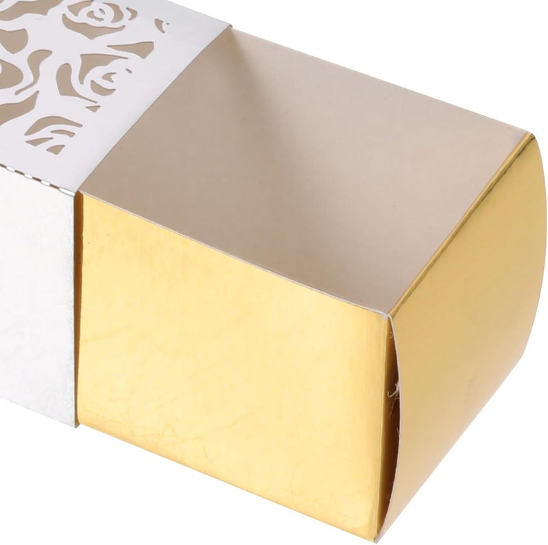 SOPOTUTU 50pcs Rose Pattern Hollow-out Paper Candy Boxes Wedding Favor Packaging Storage Boxes for Bridal Shower Party Decorations - Image 3
