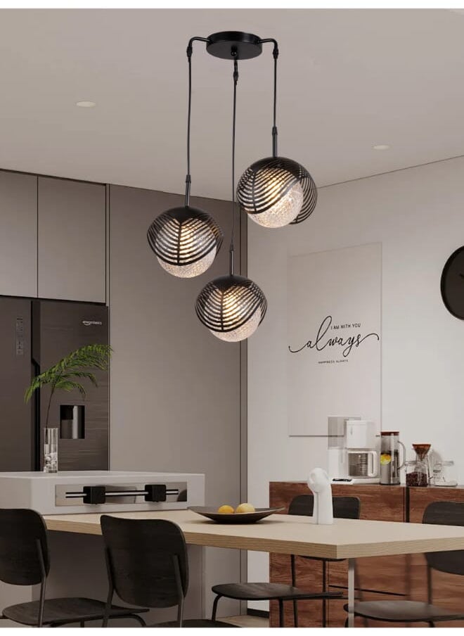 Best Power Modern 3 Lamps Chandelier 2249-3 with 80cm Adjustable Length, E27 Bulb Socket (Bulbs Not Included) - Stylish Ceiling Lighting for Living Room, Dining Room, Bedroom, and Hallways  - Image 1