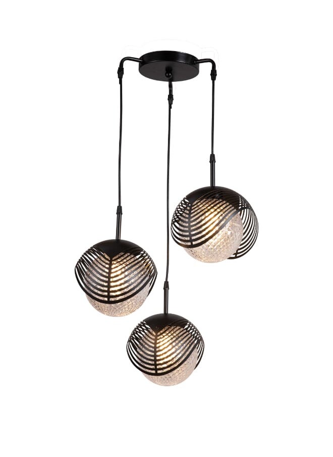 Best Power Modern 3 Lamps Chandelier 2249-3 with 80cm Adjustable Length, E27 Bulb Socket (Bulbs Not Included) - Stylish Ceiling Lighting for Living Room, Dining Room, Bedroom, and Hallways  - Image 4