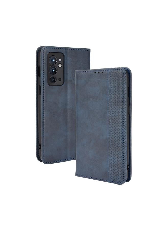 اس-توب جراب لهاتف OnePlus 9RT 5G بمشبك مغناطيسي بتصميم حصان مجنون بتصميم كلاسيكي، جراب جلدي قابل للطي أفقيًا مع حامل وفتحات للبطاقات وإطار للصور - Image 1