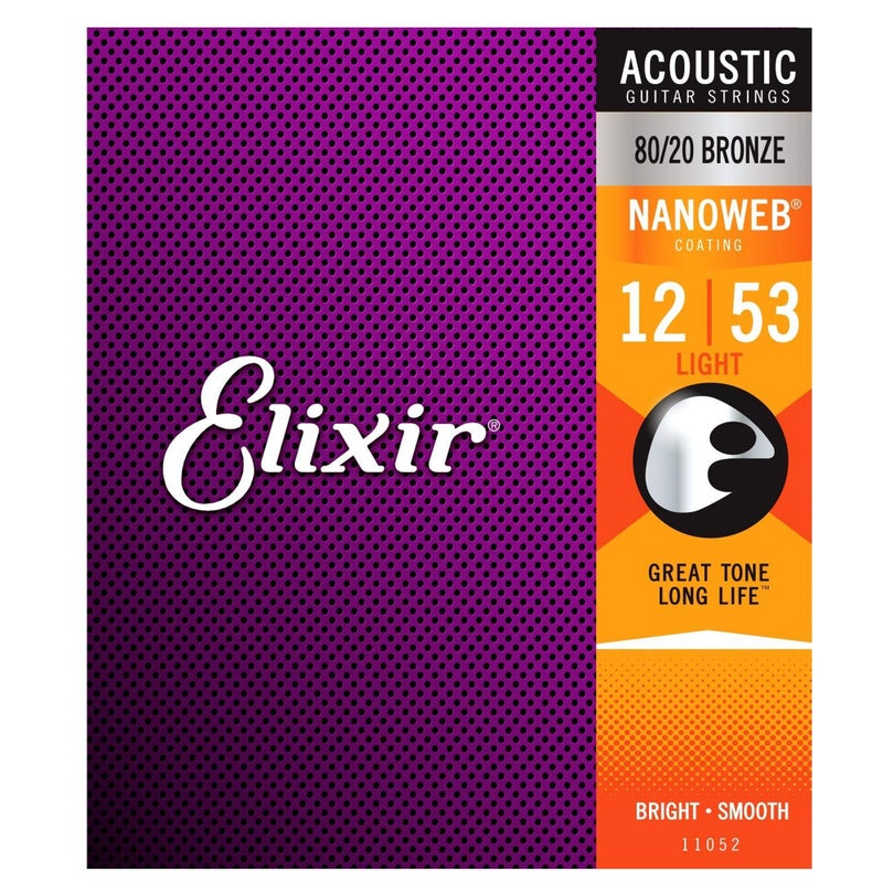 Elixir 11052 Acoustic 80/20 Nano Light 12-53 (3 Pack Bundle) - Image 2