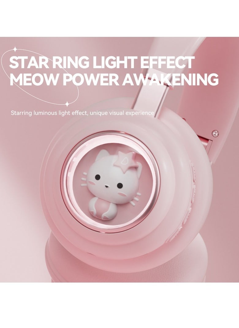 GULFLINK KE-30 Wireless Headset Over-Ear Headphones Bluetooth Pc Gaming Headphones Pink  - Image 2