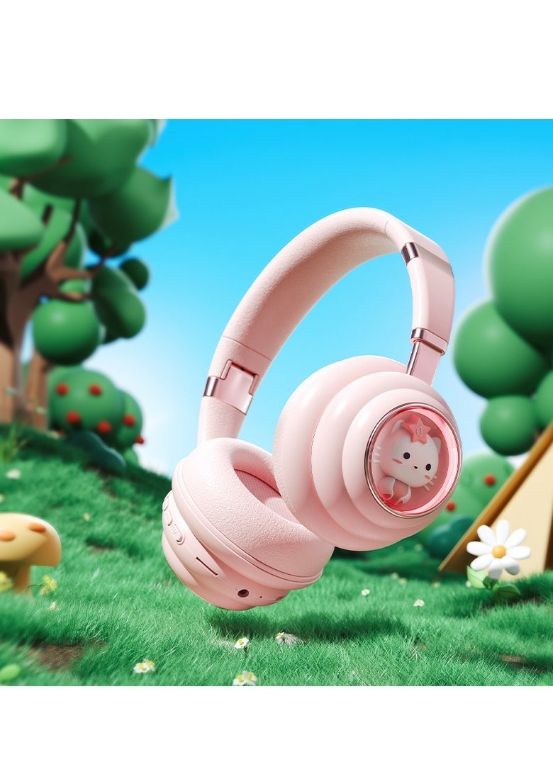 GULFLINK KE-30 Wireless Headset Over-Ear Headphones Bluetooth Pc Gaming Headphones Pink  - Image 5